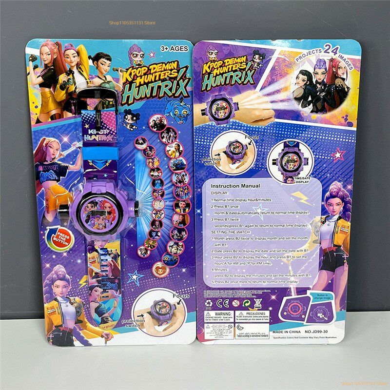 Kids Toys Cartoon Images - Relógio de Projeção Infantil com 24