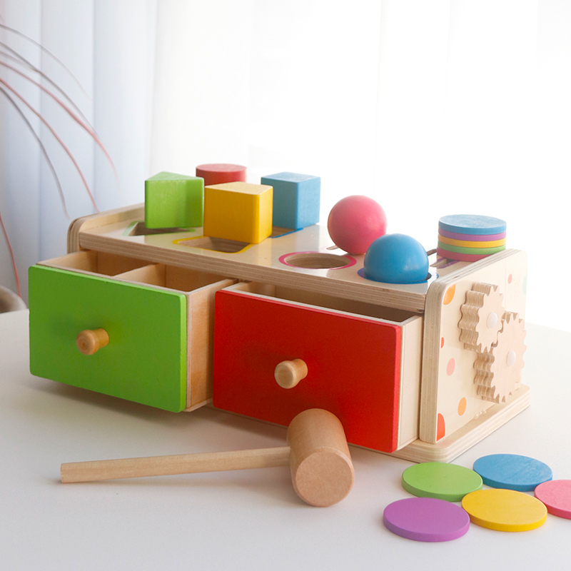 Kids Toys Drawers - Brinquedo Montessori de Madeira para Empilhar