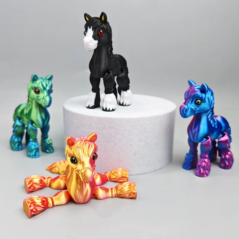 Kids Toys Horse - 3d impresso multi-articular móvel cavalo animais