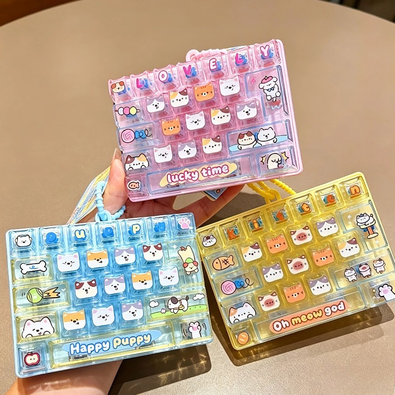 Kids Toys Dog - 26 Chaveiros de Teclado Transparentes de