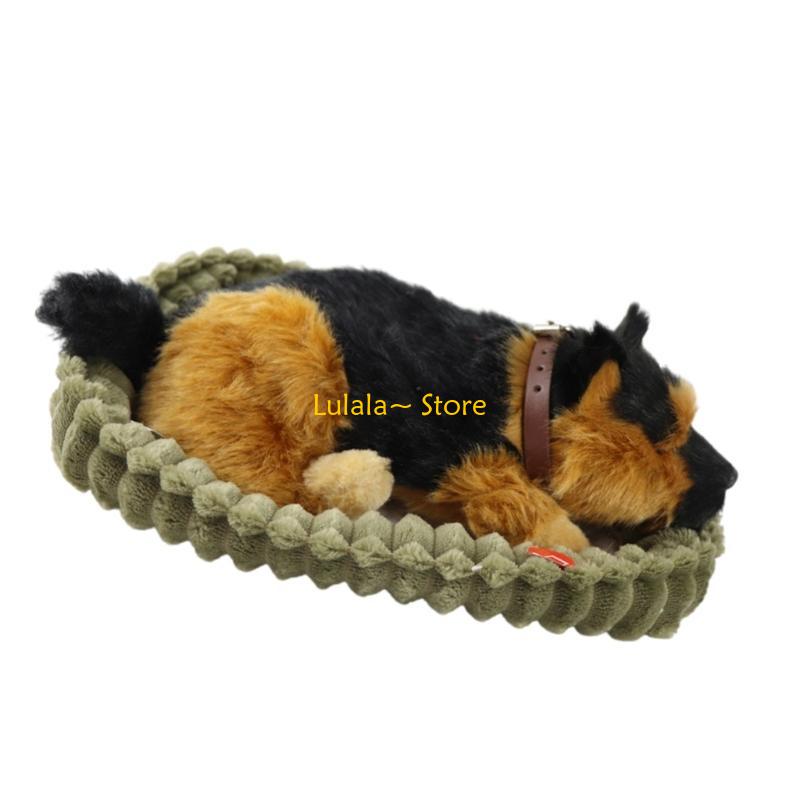 Kids Toys Dog - Y4qa cão realista dormindo ornamento pelúcia