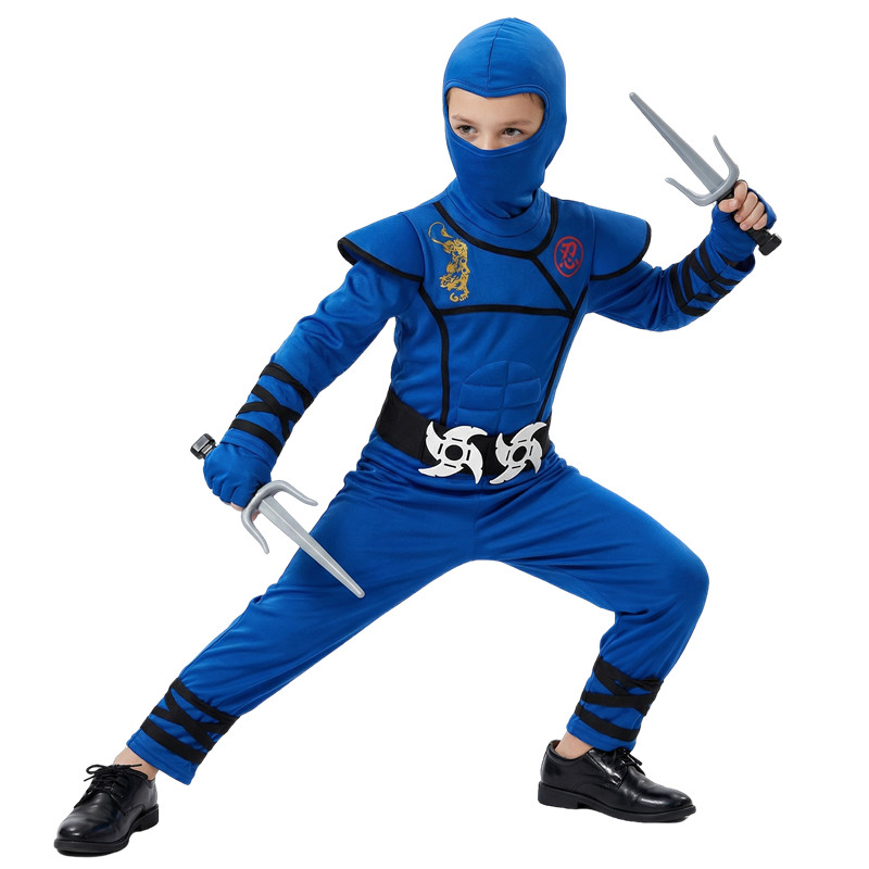 Fantasia de ninja preta e azul - Kids Toys Set avaliação e preço