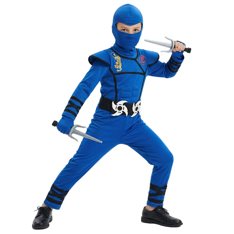 Fantasia de ninja preta e azul - Kids Toys Set avaliação e preço