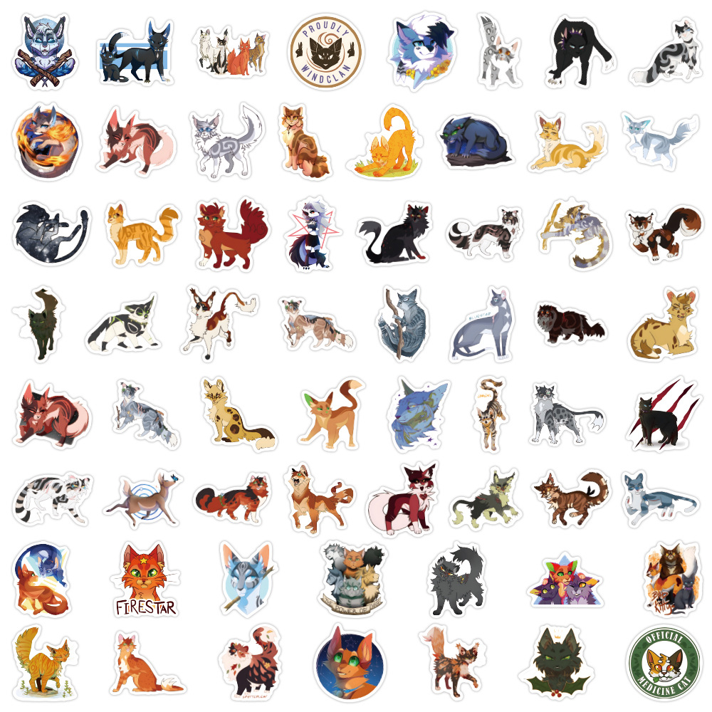 60 pçs guerreiros gatos criaçã - Kids Toys Cartoon Images avaliação e preço