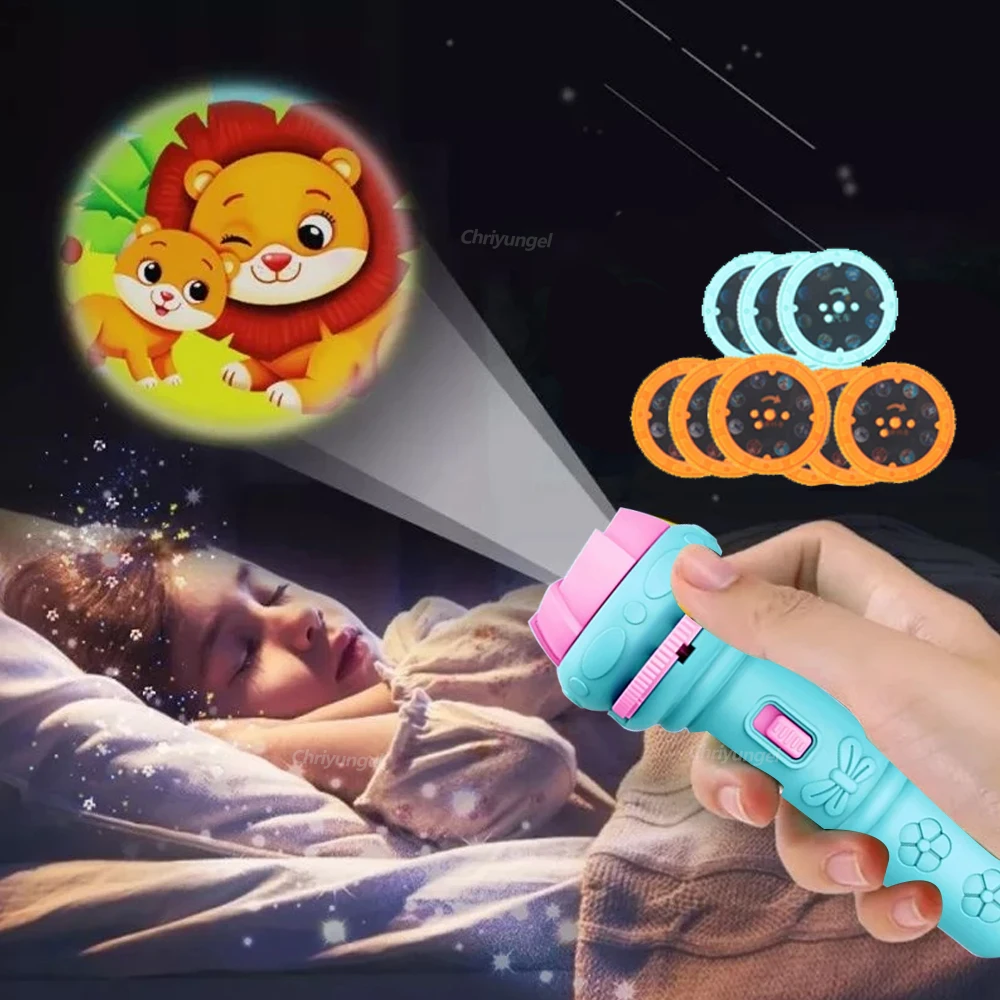 Crianças projetor lanterna com - Kids Toys Cartoon Images avaliação e preço