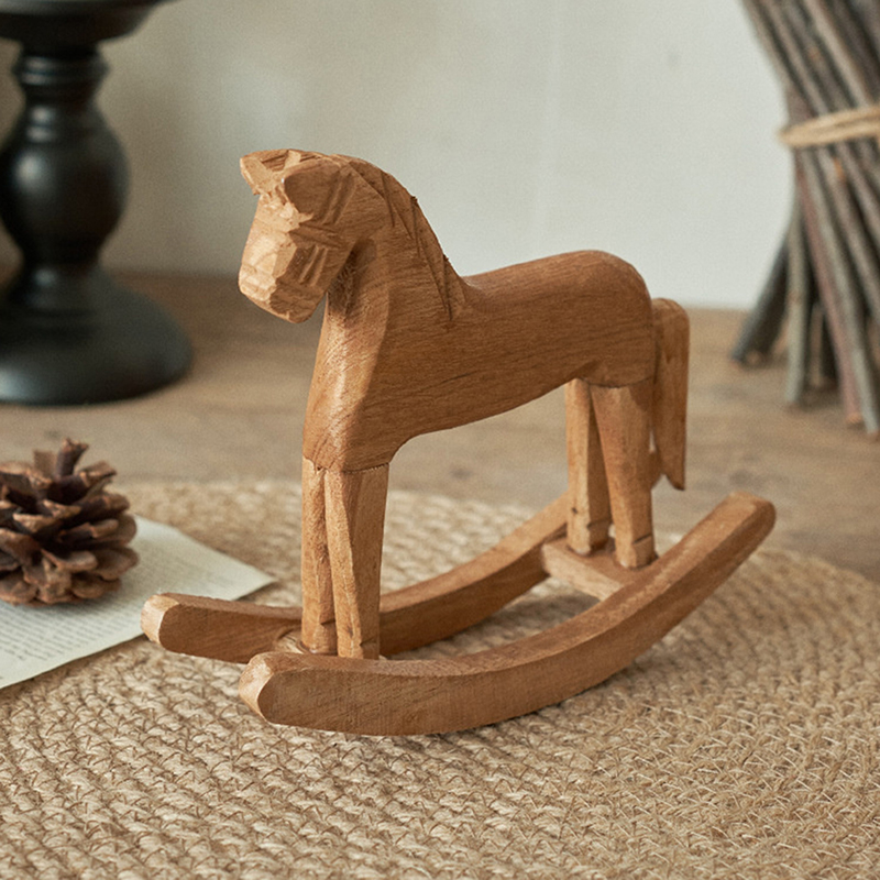 1 Peça de Artesanato em Madeir - Kids Toys Horse avaliação e preço
