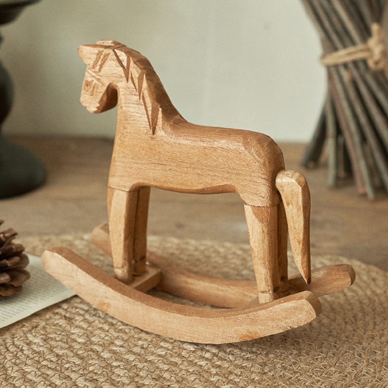 1 Peça de Artesanato em Madeir - Kids Toys Horse avaliação e preço
