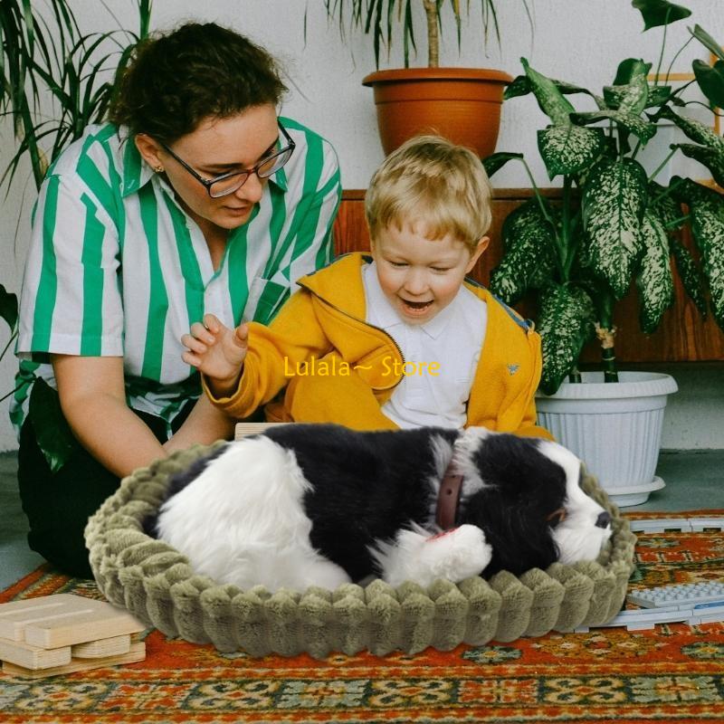 Y4qa cão realista dormindo orn - Kids Toys Dog avaliação e preço