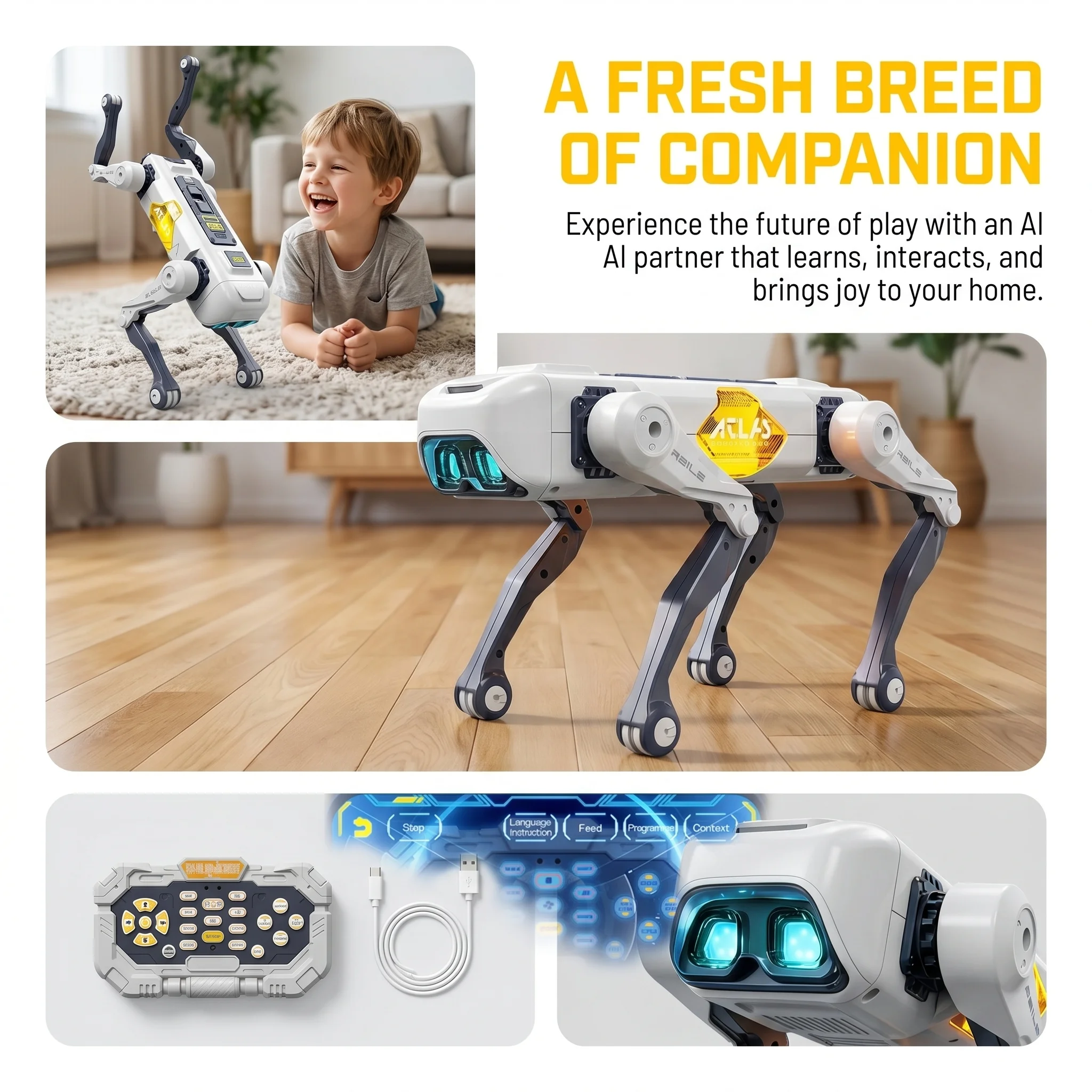 Cão Robô Inteligente com IA, C - Kids Toys Dog avaliação e preço