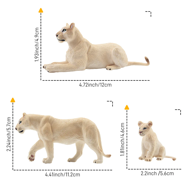 6 pçs simulação leão branco fa - Kids Toys Latest avaliação e preço